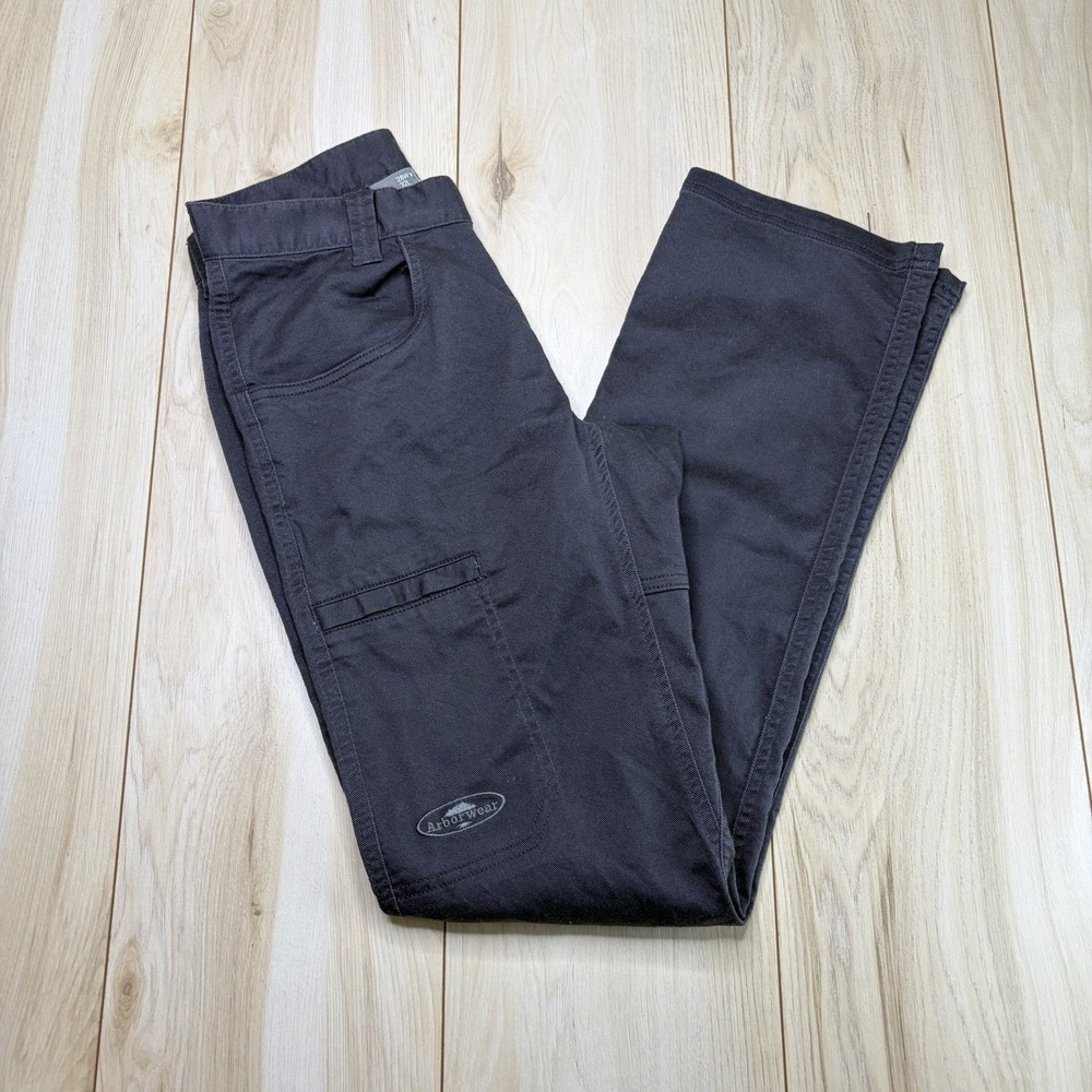 Arborwear Womens Ground Flex Chino Pants Charcoal Gray 28Wx32L Work Wear